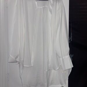 La Mode White Sheer Blouse